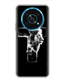 Чехол для Huawei Honor Magic 6 Lite 5G с картинкой «Сияющий крест Jesus»