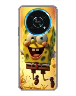 Чехол для Huawei Honor Magic 6 Lite 5G с картинкой «Губка Боб прыгает»