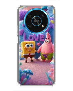 Чехол для Huawei Honor Magic 6 Lite 5G с картинкой «Губка Боб Патрик»