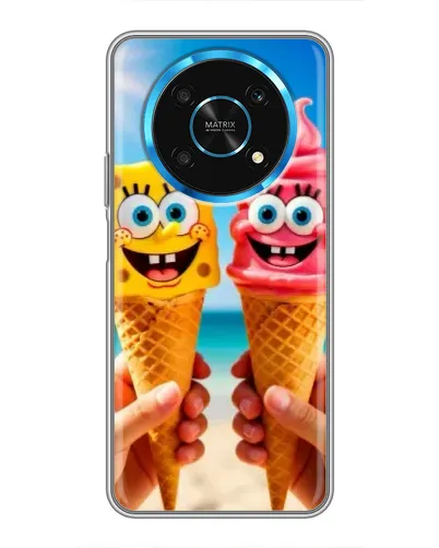 Чехол для Huawei Honor Magic 6 Lite 5G с картинкой «Спанч Боб мороженое»