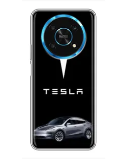 Чехол для Huawei Honor Magic 6 Lite 5G с картинкой «Tesla Model Y»