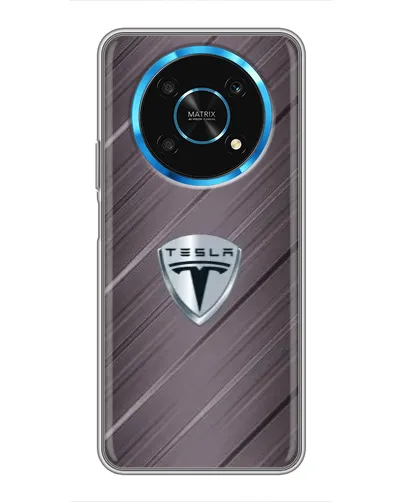 Чехол для Huawei Honor Magic 6 Lite 5G с картинкой «Металлическая текстура Tesla»