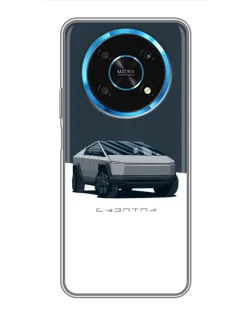 Чехол для Huawei Honor Magic 6 Lite 5G с картинкой «Серебристый Cybertruck Tesla»