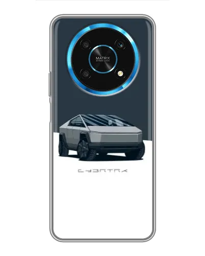 Чехол для Huawei Honor Magic 6 Lite 5G с картинкой «Серебристый Cybertruck Tesla»