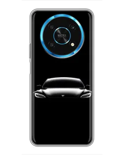 Чехол для Huawei Honor Magic 6 Lite 5G с картинкой «Фары Tesla Night»