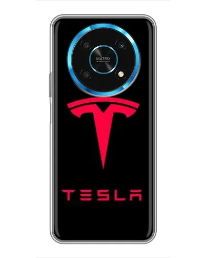 Чехол для Huawei Honor Magic 6 Lite 5G с картинкой «Tesla Red Logo»