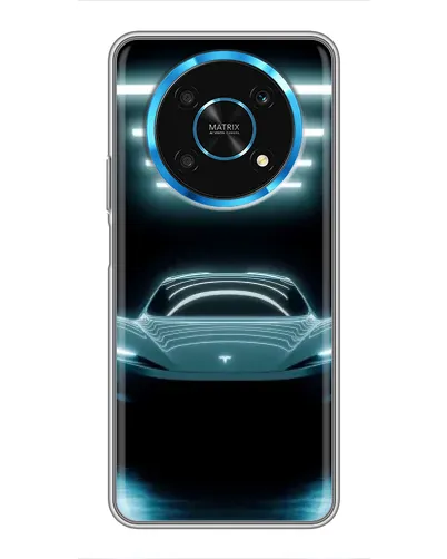 Чехол для Huawei Honor Magic 6 Lite 5G с картинкой «Tesla в неоне»