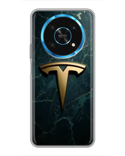 Чехол для Huawei Honor Magic 6 Lite 5G с картинкой «Мраморная Tesla Gold»