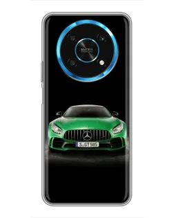 Чехол для Huawei Honor Magic 6 Lite 5G с картинкой «Mercedes — неоновый лого»