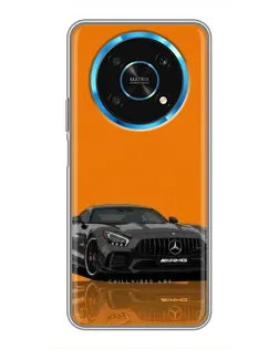 Чехол для Huawei Honor Magic 6 Lite 5G с картинкой «Оранжевый Mercedes AMG»