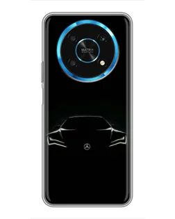 Чехол для Huawei Honor Magic 6 Lite 5G с картинкой «Mercedes — силуэт авто»