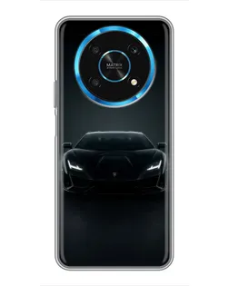 Чехол для Huawei Honor Magic 6 Lite 5G с картинкой «Черный Lamborghini Aventador»