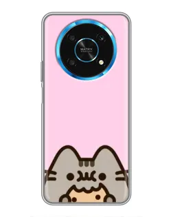 Чехол для Huawei Honor Magic 6 Lite 5G с картинкой «Pusheen и печенье»