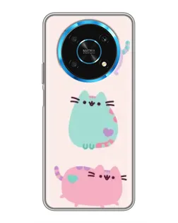 Чехол для Huawei Honor Magic 6 Lite 5G с картинкой «Pusheen трио»