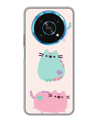 Чехол для Huawei Honor Magic 6 Lite 5G с картинкой «Pusheen трио»