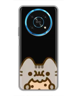Чехол для Huawei Honor Magic 6 Lite 5G с картинкой «Пушин на черном»