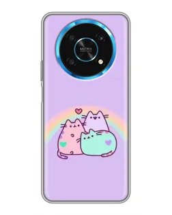 Чехол для Huawei Honor Magic 6 Lite 5G с картинкой «Радужные Пушины»