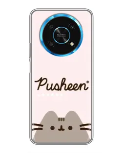 Чехол для Huawei Honor Magic 6 Lite 5G с картинкой «Pusheen логотип»