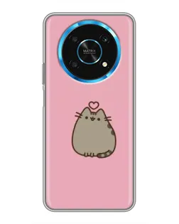 Чехол для Huawei Honor Magic 6 Lite 5G с картинкой «Pusheen сердце»