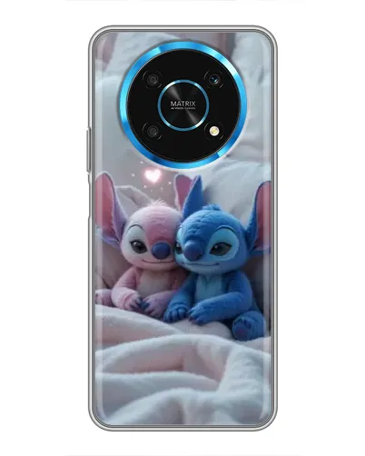 Чехол для Huawei Honor Magic 6 Lite 5G с картинкой «Плюшевые Стич Ангел»