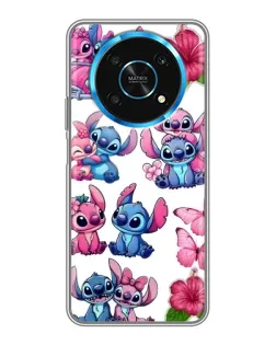 Чехол для Huawei Honor Magic 6 Lite 5G с картинкой «Стикеры Stitch и Angel»