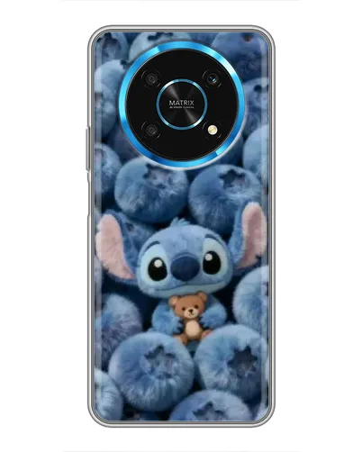 Чехол для Huawei Honor Magic 6 Lite 5G с картинкой «Стич и голубика»
