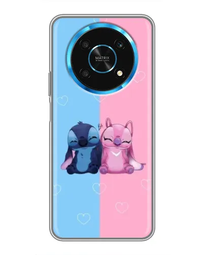 Чехол для Huawei Honor Magic 6 Lite 5G с картинкой «Stitch и Angel Love»