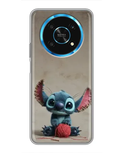 Чехол для Huawei Honor Magic 6 Lite 5G с картинкой «Стич на коричневом фоне»