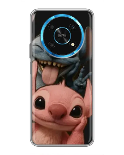 Чехол для Huawei Honor Magic 6 Lite 5G с картинкой «Стич и Ангел»