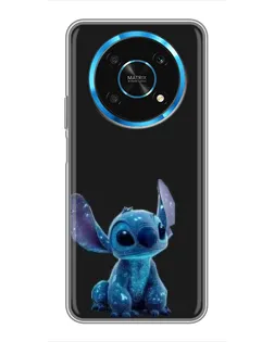 Чехол для Huawei Honor Magic 6 Lite 5G с картинкой «Стич на черном»