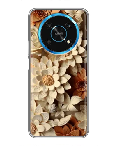 Чехол для Huawei Honor Magic 6 Lite 5G с картинкой «Бежевый флористический декор»