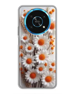 Чехол для Huawei Honor Magic 6 Lite 5G с картинкой «Белые сухоцветы»