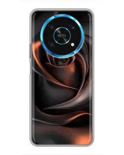 Чехол для Huawei Honor Magic 6 Lite 5G с картинкой «Шелковая черная роза»