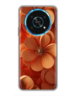 Чехол для Huawei Honor Magic 6 Lite 5G с картинкой «Оранжевый макро цветок»