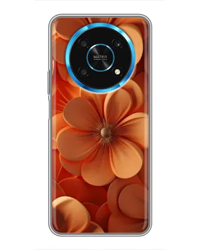 Чехол для Huawei Honor Magic 6 Lite 5G с картинкой «Оранжевый макро цветок»
