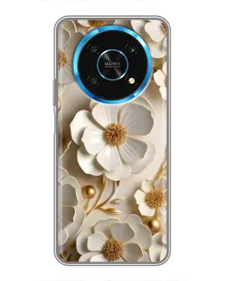 Чехол для Huawei Honor Magic 6 Lite 5G с картинкой «Белие бумажние  цвети»