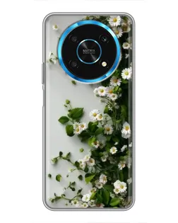 Чехол для Huawei Honor Magic 6 Lite 5G с картинкой «Ветка мелких белых цветов»
