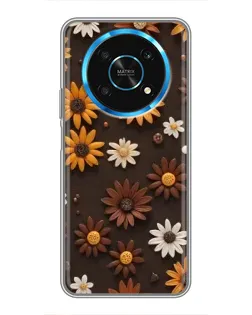 Чехол для Huawei Honor Magic 6 Lite 5G с картинкой «Узор из маленьких подсолнухов»