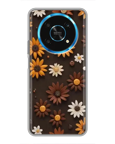 Чехол для Huawei Honor Magic 6 Lite 5G с картинкой «Узор из маленьких подсолнухов»