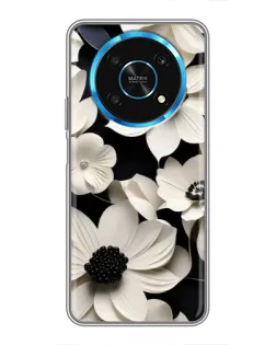 Чехол для Huawei Honor Magic 6 Lite 5G с картинкой «Объемные белые цветы»
