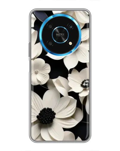 Чехол для Huawei Honor Magic 6 Lite 5G с картинкой «Объемные белые цветы»