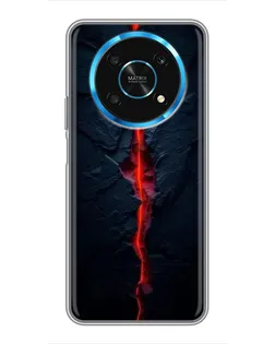 Чехол для Huawei Honor Magic 6 Lite 5G с картинкой «Kрасная лавовая трещина»