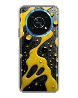 Чехол для Huawei Honor Magic 6 Lite 5G с картинкой «Жидкое желтое золото»