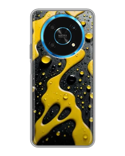 Чехол для Huawei Honor Magic 6 Lite 5G с картинкой «Жидкое желтое золото»