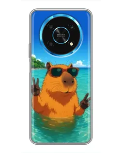 Чехол для Huawei Honor Magic 6 Lite 5G с картинкой «Морская капибара»