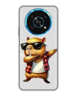 Чехол для Huawei Honor Magic 6 Lite 5G с картинкой «Капибара рэпер даб»