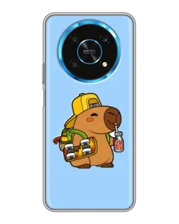 Чехол для Huawei Honor Magic 6 Lite 5G с картинкой «Капибара на скейте»