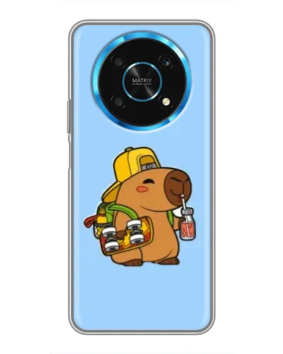 Чехол для Huawei Honor Magic 6 Lite 5G с картинкой «Капибара на скейте»