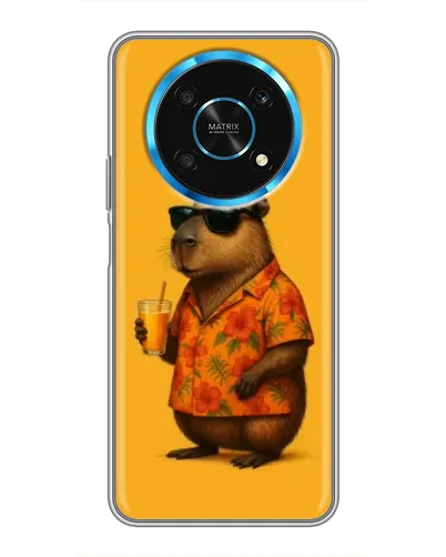 Чехол для Huawei Honor Magic 6 Lite 5G с картинкой «Капибара на отдыхе»