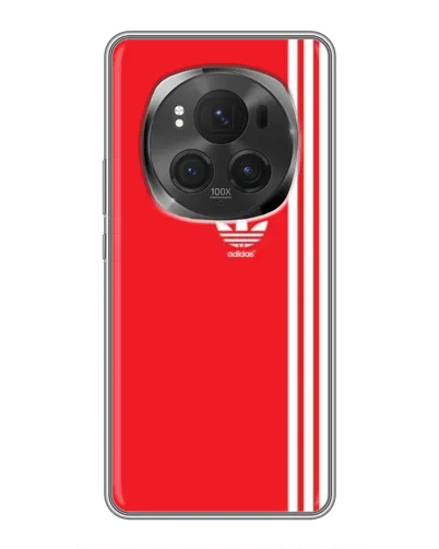 Чехол для Huawei Honor Magic 6 Pro с картинкой «Красный минимализм Adidas»